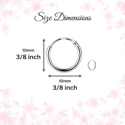 Cherished Moments Sterling Silver and 14K Gold Plated 10mm Hoop Earrings