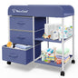 G TALECO GEAR Baby Changing Table, Portable Changing Table, Diaper Changing Station with Waterproof Pad, Changing Table Dresser with 3 Storage Baskets, Mobile Nursery Organizer for Newborn Essentials