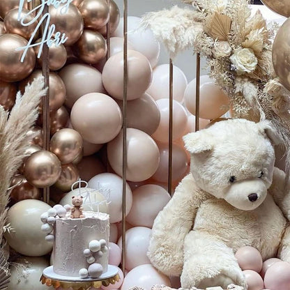Blush Beige Balloon Arch Kit - Double Stuffed White Sand Nude Balloon Garland Neutral Cream Apricot Balloons for Baby Bridal Shower Boho Gender Reveal Wedding Birthday Party Party Decor
