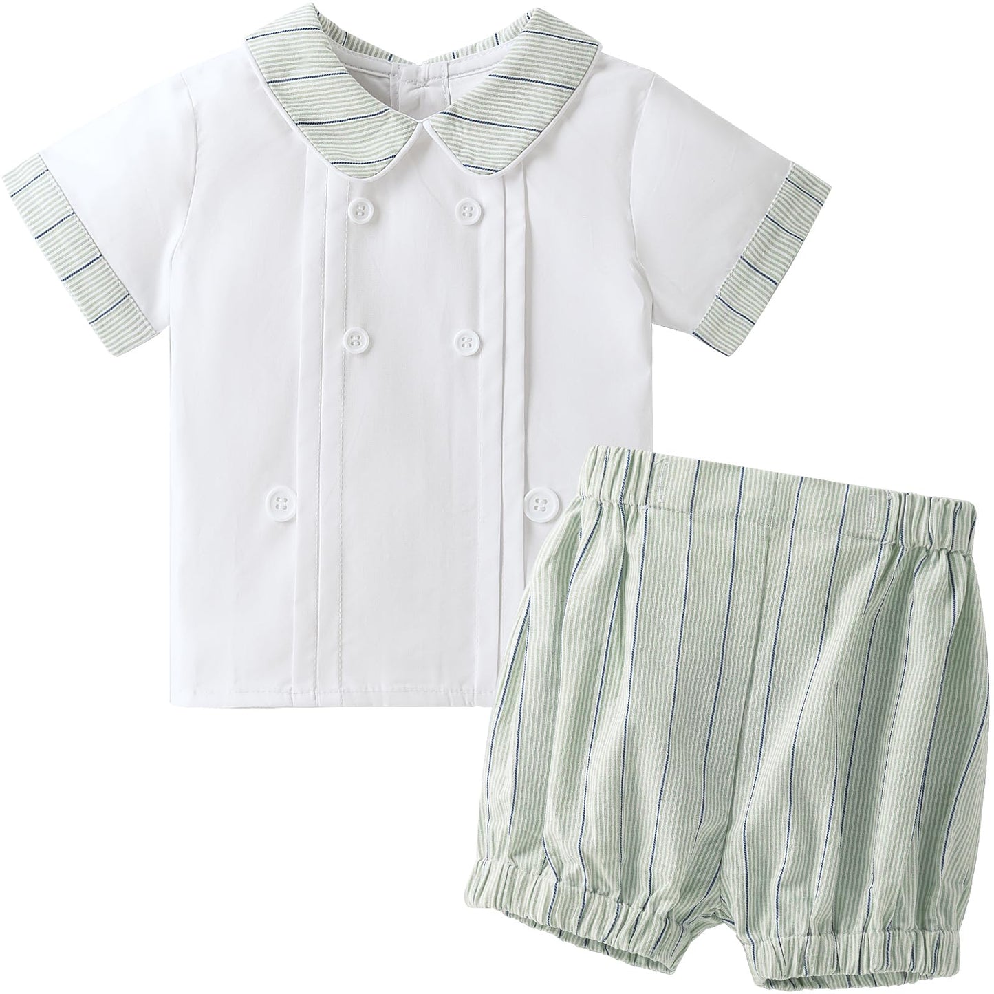 Booulfi Baby Boy Toddler Summer Clothes Wedding Birthday Outfits Suit for Boys T-Shirt and Shorts Set