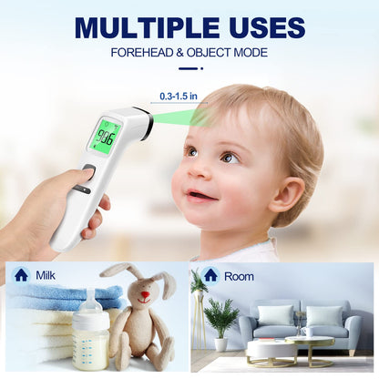 No-Touch Thermometer for Adults and Kids, Accurate Digital Baby Thermometer, FSA HSA Eligible, Fever Alarm & Silent Mode, 2 in 1 Forehead & Object Mode