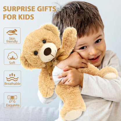 MorisMos 6Pcs Teddy Bears Bulk Baby Shower, 14inch Cute Teddy Bear Stuffed Animals Plush, Small Stuffed Bears on Centerpiece Baby Shower, White