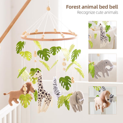 EERKEOD Baby Crib Mobile Bear Nursery Mobile for Boys Girls Teddy Velvet Mobile Nursery Decor for Infant Bedroom Hanging Baby Mobile for Bassinet Newborn Baby Gift（Brown Bear）