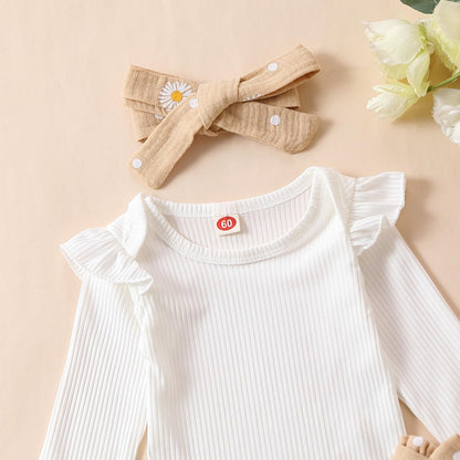 Mubineo Baby Girl Clothes Outfits Cute Flower Romper Daisy Pant Fall Winter Newborn Outfit Sets