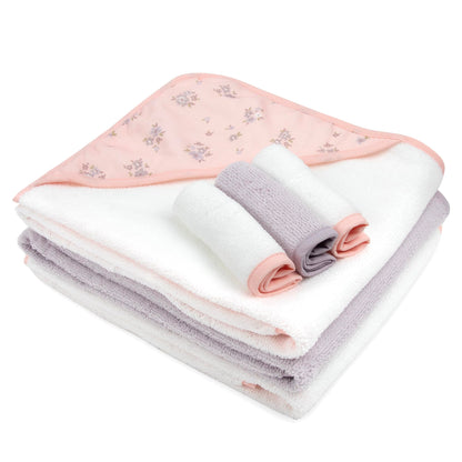 Hooded Baby Bath Towel and Washcloth 6 Piece Set for Newborns, Infants & Toddlers, Boys & Girls Baby Hooded Towels Set