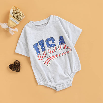 Newborn Infant Baby Boy Summer Outfit Mamas Boy Baby Clothes Boy Oversized Romper Shirts Short Sleeve Onesie