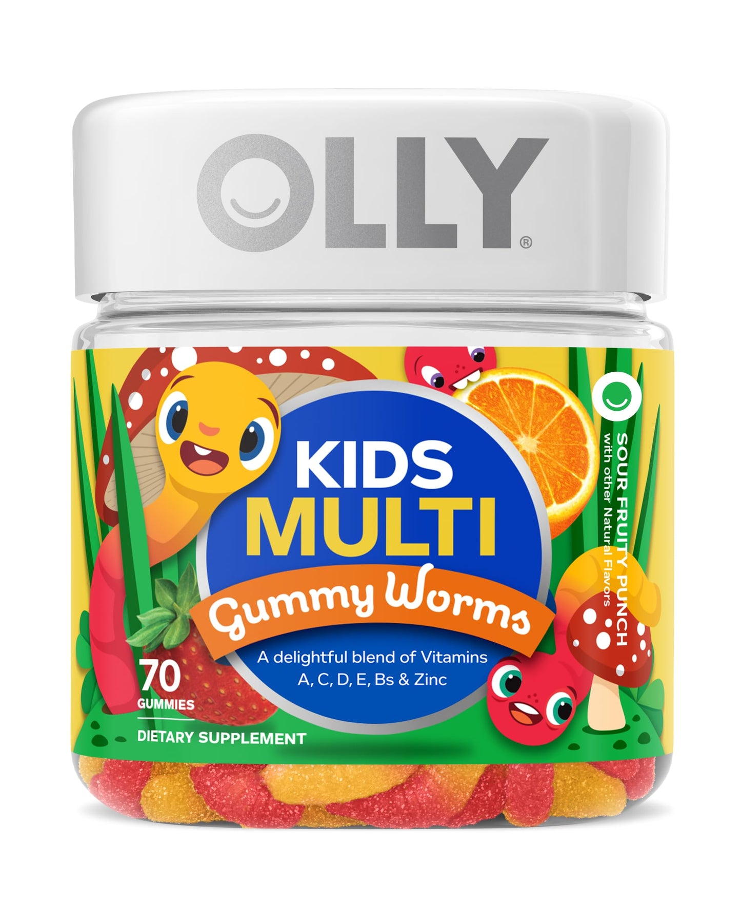 OLLY Kids Sleep Gummy, 0.5mg Melatonin, L Theanine, Chamomile, and Lemon Balm, Childrens Chewable Supplement, Raspberry - 50 Count