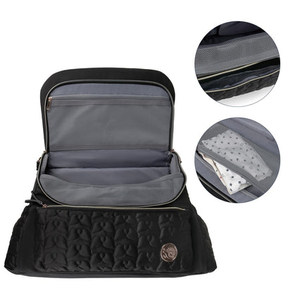 Lmbabter Diaper Bag Backpack Convertible Messenger Bag Travel Backpack Maternity Bags Stylish Baby Bag with Changing Pad for Mom (Brown)