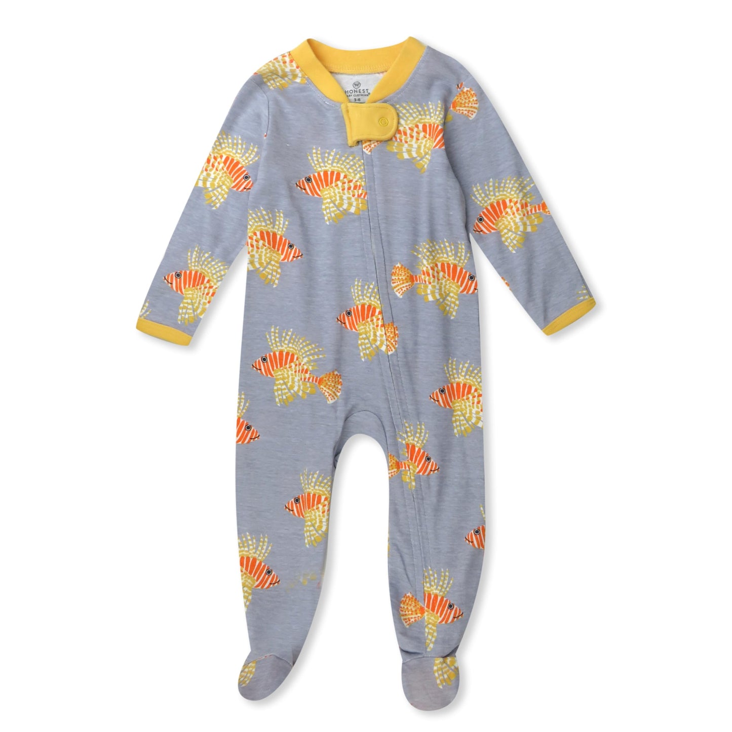 HonestBaby Sleep & Play Footed One-Piece Pajama Sleeper 100% Organic Cotton, Baby Boys