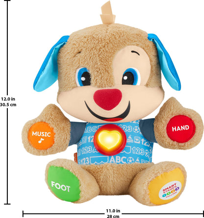 Fisher-Price Baby & Toddler Toy Laugh & Learn Smart Stages Puppy Musical Plush with Lights & Phrases for Infants Ages 6+ Months