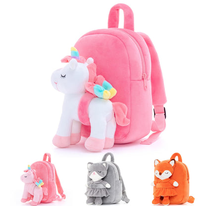Lazada Girls Backpack with Doll Toddler Toys Baby Girls Gifts Rag Dolls 9.5“