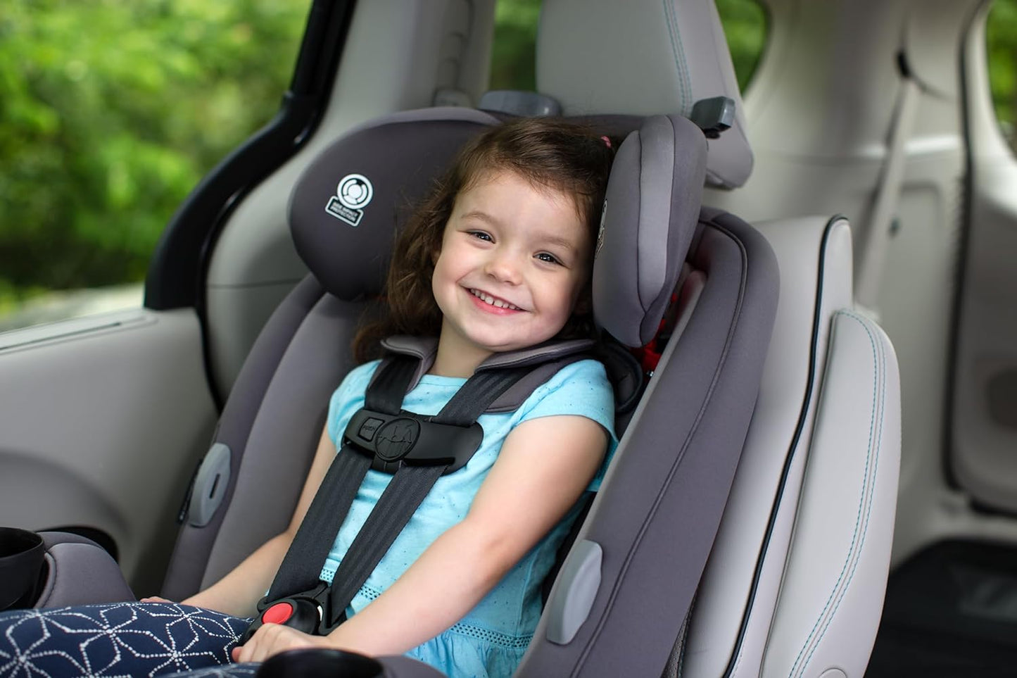 Safety 1st Grow and Go All-in-One Slim Convertible Car Seat, Rear Facing, 5-40 lbs, Forward Facing (30–65 lbs), High Back Booster Seat 40-100 pounds, Dunes Edge