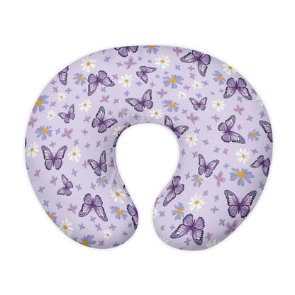 Butterfly Daisy Printed Nursing Pillow Cover for Infant, Soft Breathable Nursery Bottle Breast Feeding Pillow Slipcover for Breastfeeding Moms, Fits 22in*18in Pillow
