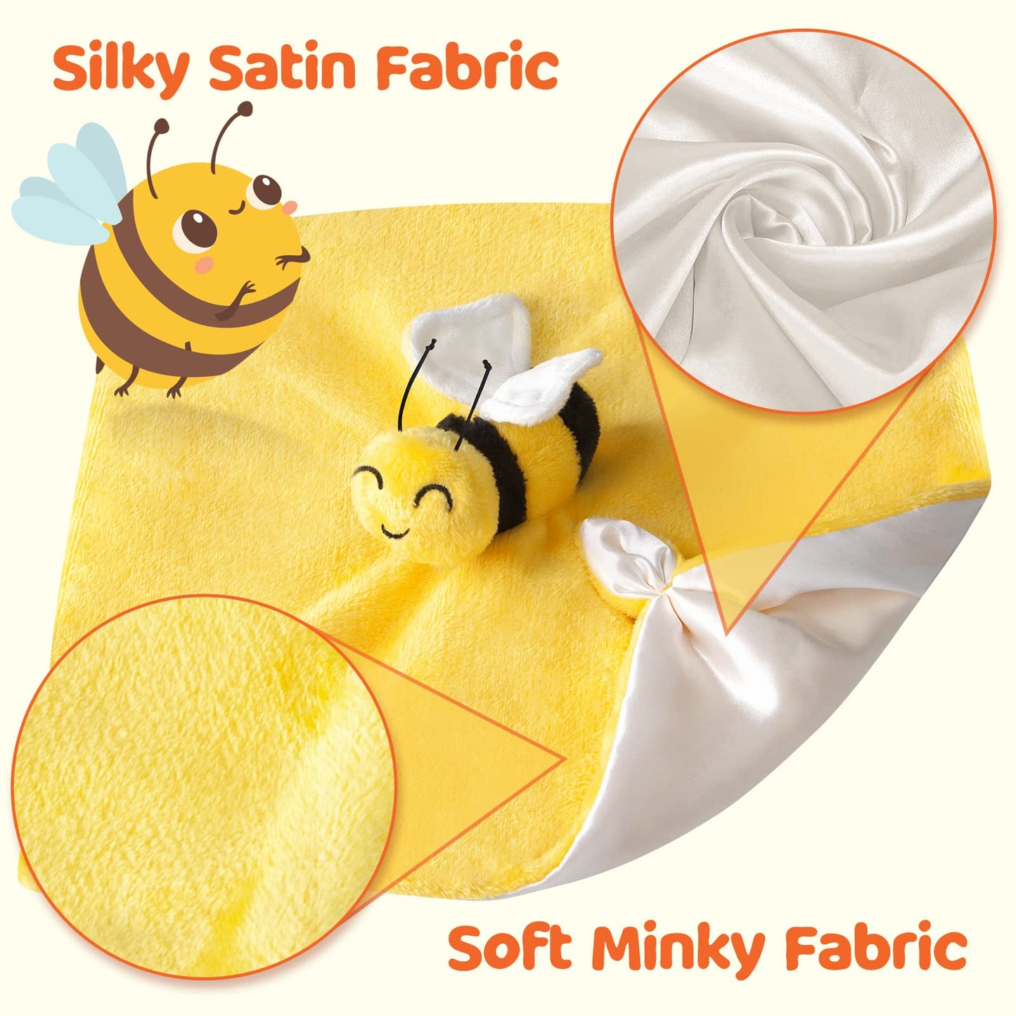 Pro Goleem Duck Security Blanket Soft Yellow Baby Lovey Unisex Lovie Baby Gifts for Newborn Toddler Snuggle Toy Stuffed Animal 16 Inch