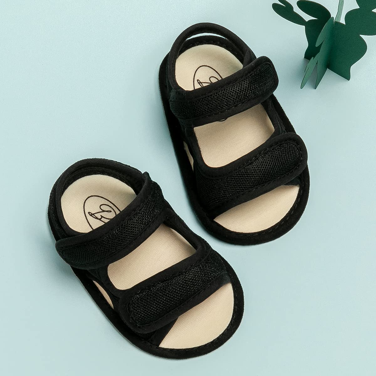 Sawimlgy Baby Girls Boys Sandals Summer Flowers Shoe Rubber Sole PU Leather Mesh Infant Toddler First Walkers Princess Dress Outdoor Shoes