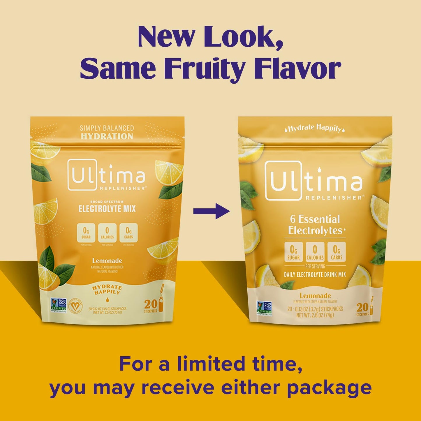 Ultima Replenisher Daily Electrolyte Powder Drink Mix – Tropical Variety, 20 Stickpacks – Hydration Packets with 6 Electrolytes and Minerals – Keto Friendly, Non-GMO and Sugar-Free