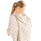 Konssy Muslin Nursing Cover for Baby Breastfeeding, Breathable 100% Cotton Breastfeeding Cover with Rigid Hoop for Mother Nursing Apron, Multi-use Carseat Canopy (Summer Wheat)