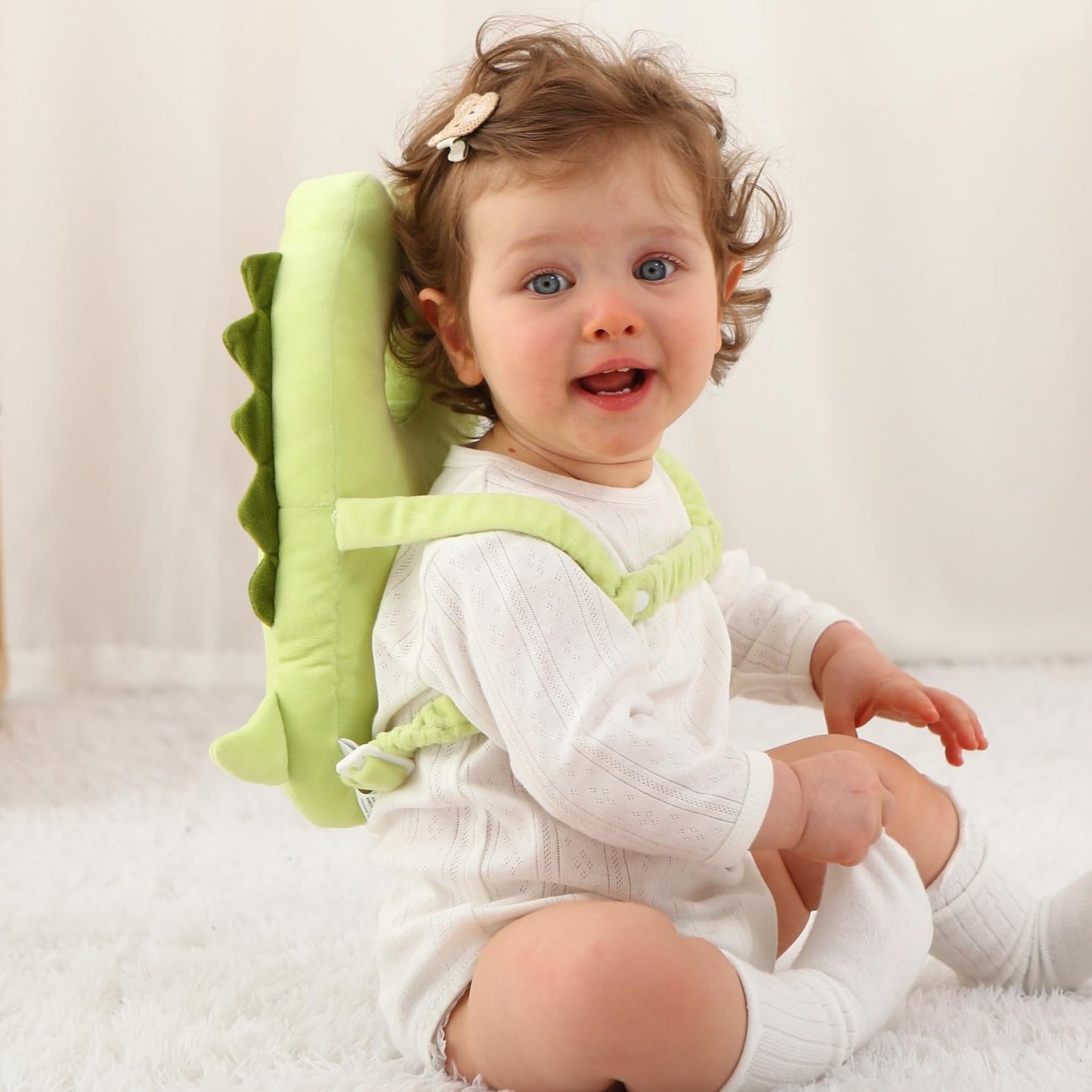 Baby Head Protector Backpack -Soft & Lightweight Pads - Prevents Bebes Backward Fall Astronauts Plush Stuffed