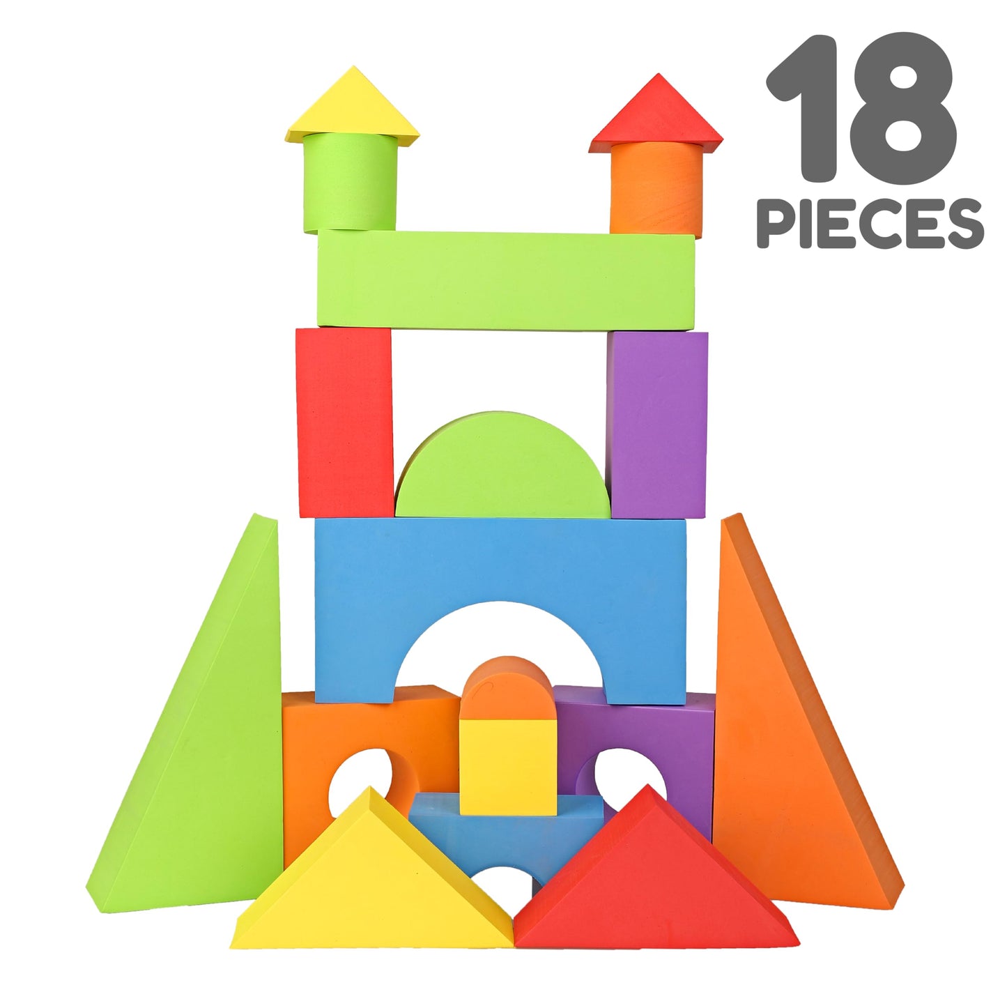 Large Building Foam Blocks for Toddlers – Giant Jumbo Big Building Blocks (30 Pieces)