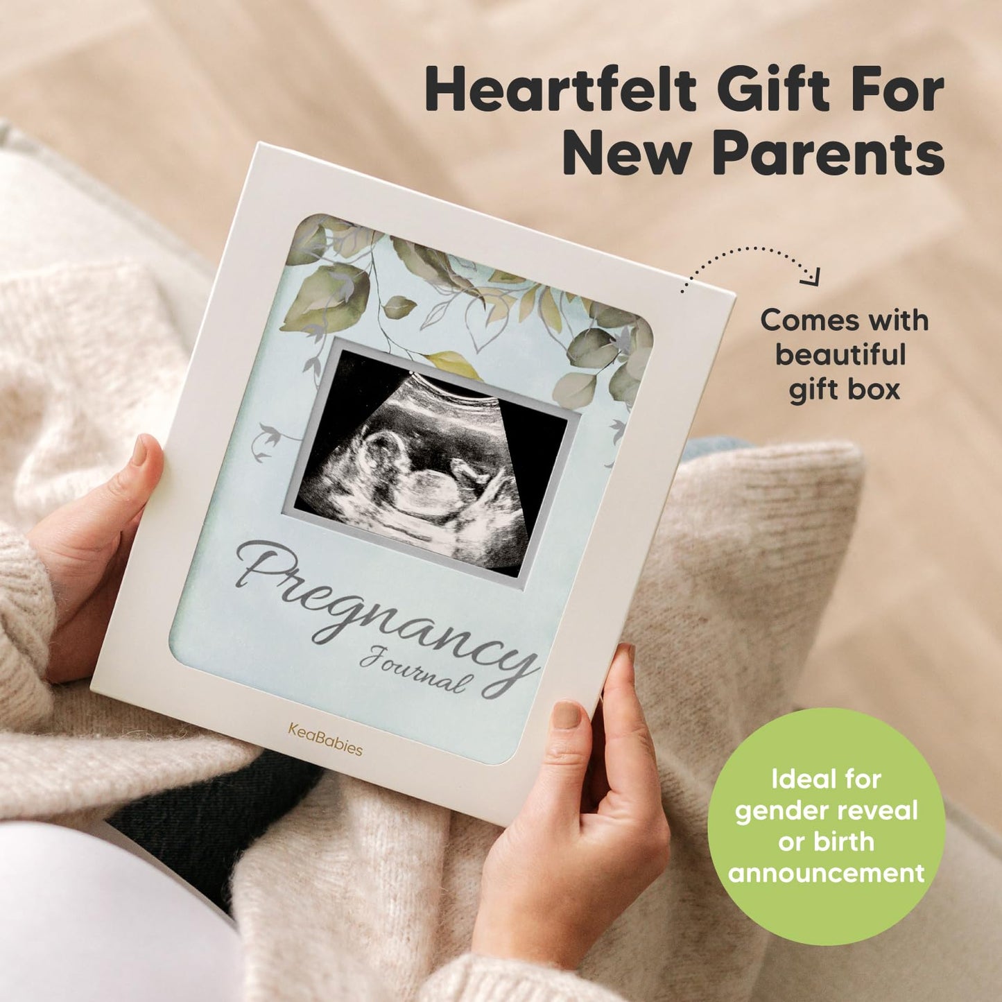 Pregnancy Journal for First Time Moms Gifts - 90 Pages Hardcover Pregnancy Memory Book, Beautiful & Cute Baby Book Keepsake, Ultrasound Baby Scrapbook, First Mother's Day Gifts (Alpine)