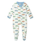 HonestBaby Sleep & Play Footed One-Piece Pajama Sleeper 100% Organic Cotton, Baby Boys