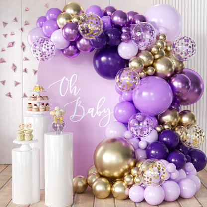 155Pcs Sage Green White Gold Balloon Garland Arch Kit with Gold Confetti Balloons for Graduation Baby Shower Decor Happy Birthday Party Wedding Jungle Decorations