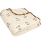 Baby Soft Muslin Thick Blanket Cotton and Dotted Backing Double Layer Receiving Blanket 40"x40" Bunny