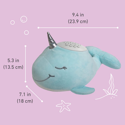 PureBaby Sound Sleepers Portable Sound Machine & Star Projector - Plush Sleep Aid for Baby and Toddlers with Soothing Night Light Display, 10 Lullabies, White Noise, and Heartbeat Sounds (Unicorn)