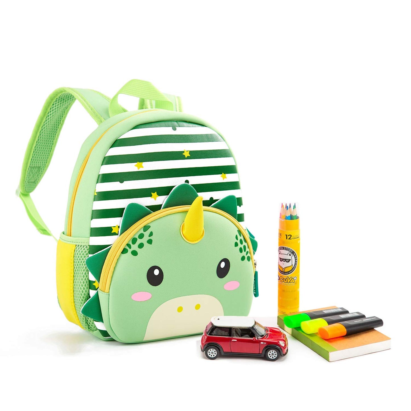 KK CRAFTS Preschool Backpack Toddler Neoprene Animal Schoolbag Lunch backpack for Kids Boys Girls(Dinosaur)