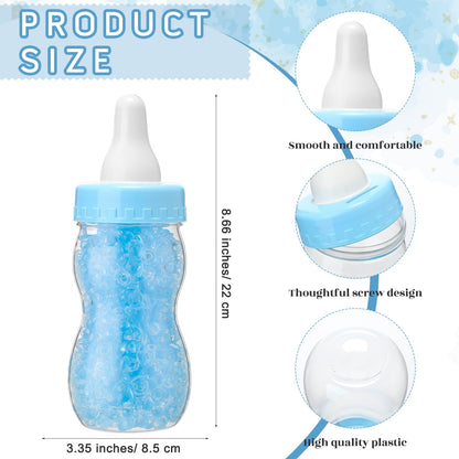 Roowest 512 Pcs Baby Shower Games Guess How Many Pacifiers Sign 100 Small Guessing Games 10 HB Pencils 750ml Milk Bottle 400 Acrylic Pacifiers Decoration for Guest Gender Reveal(Pink,Bear)