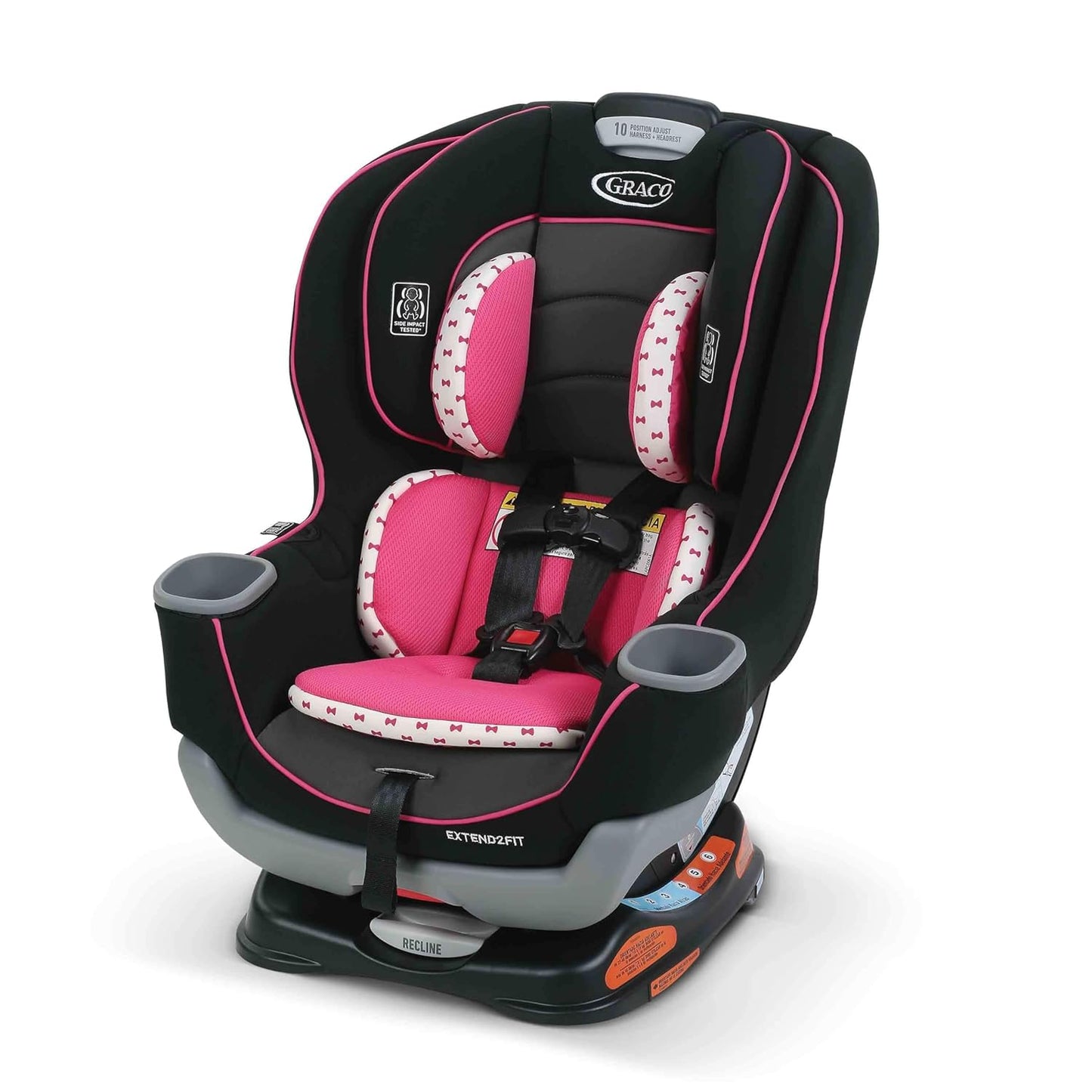 Graco Extend2Fit Convertible Baby Car Seat, Rear and Forward Facing, Adjustable Extension Panel for Extra Legroom, Gotham