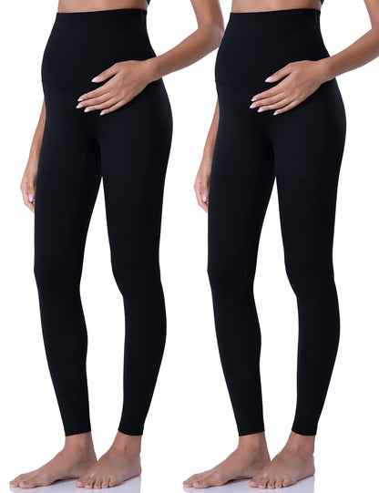POSHDIVAH Women's Maternity Leggings Over The Belly Pregnancy Yoga Pants Active Wear Workout Leggings