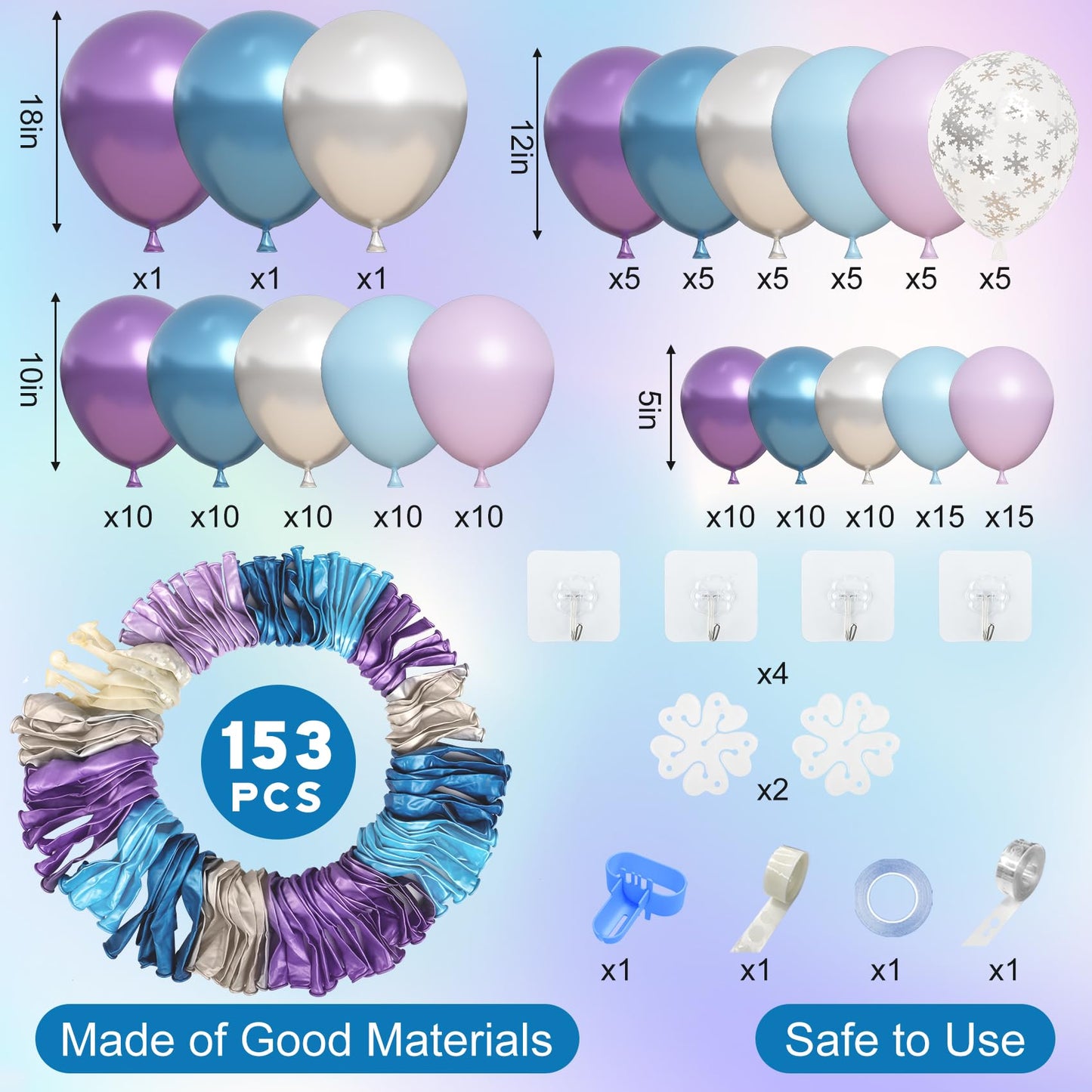 Amandir 153pcs Sage Green Balloon Garland Arch Kit, Different Sizes 18 12 10 5 inch Green Blush Gold Latex Metallic Confetti Gold Balloons for Birthday Baby Shower Wedding Safari Forest Decorations