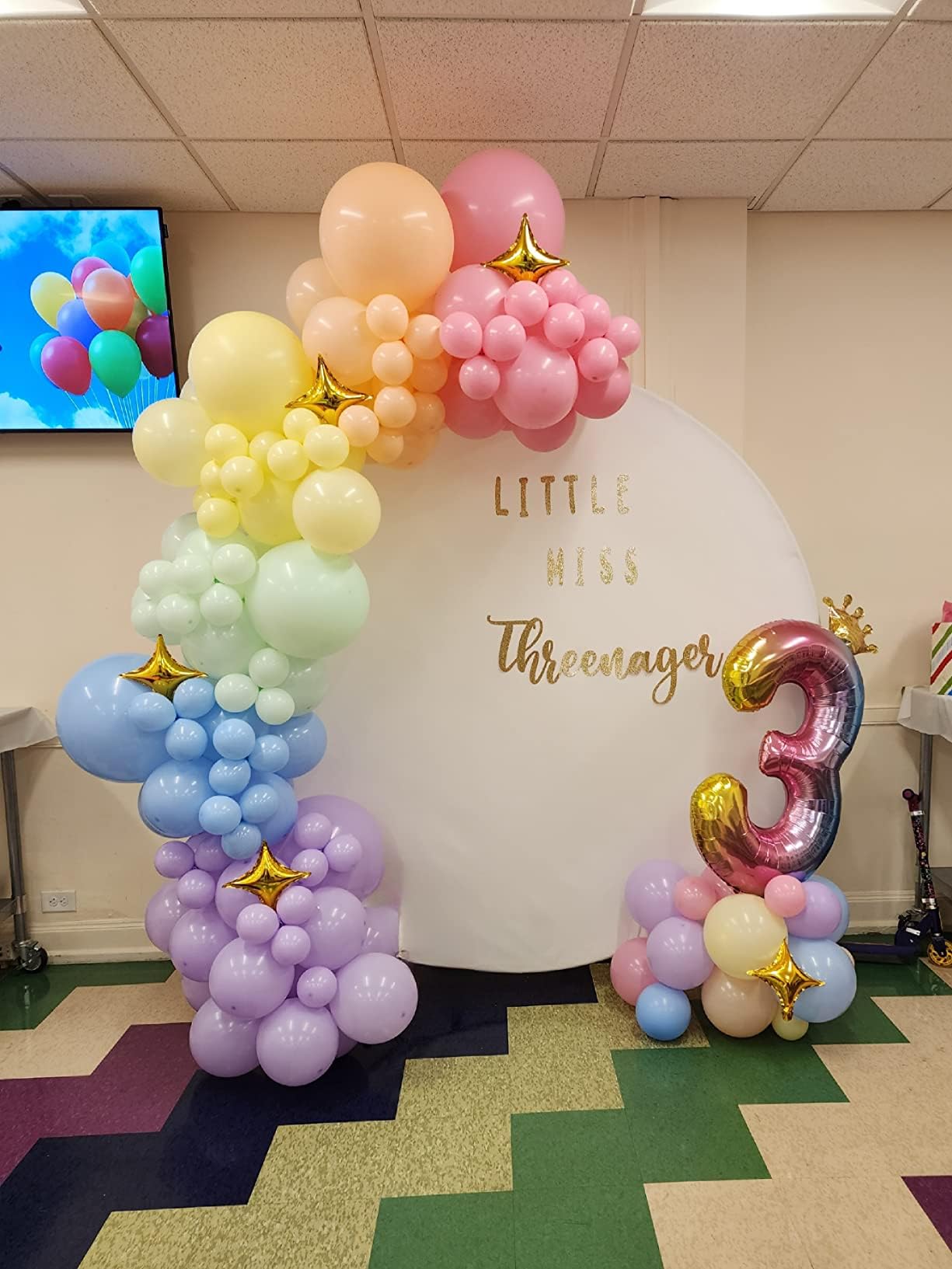 HOUSE OF PARTY 140PCS Pastel Rainbow Balloon Arch Garland Kit - Balloon Arch Kit-Birthday Balloons, Globos para Decoracion de Fiestas | Ideal for valentines day Baby Shower Party Decorations