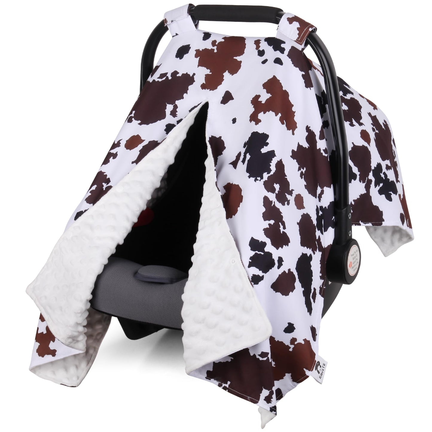 Rquite Car Seat Cover Baby, Carseat Covers Baby Boy, Minky Infant Car Seat Cover Winter, Peekaboo Opening Car Seat Canopy, Multi-use Baby Carrier, Stroller, Nursing Cover, Minky Blanket, Dinosaur
