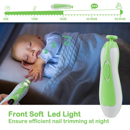 OTTOLIVES Baby Healthcare and Grooming Kit, 24 in 1 Baby Electric Nail Trimmer Set Newborn Nursery Health Care Set for Newborn Infant Toddlers Baby Boys Girls Kids (0-3 Years+) (Green)