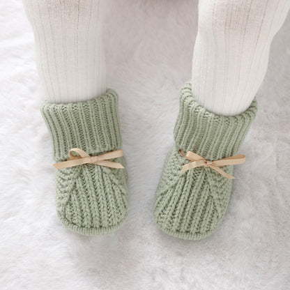 mimixiong Baby Booties Newborn Infant Sock Shoes Hand Knitting Crochet Boy and Girl Cozy Shoes