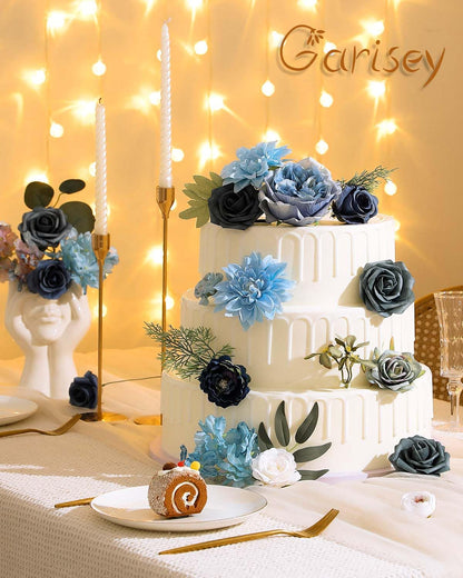 Artificial Flowers Combo for DIY Wedding Bouquets Combo Centerpieces Arrangements Party Bridal Baby Shower Home Decorations-Blush Pink