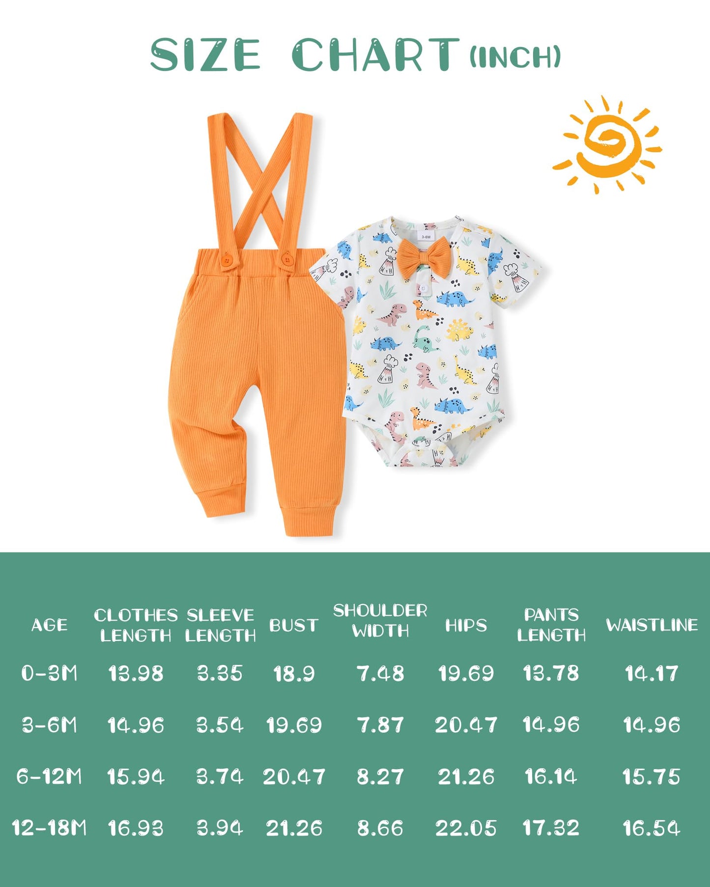 SANMIO Baby Boy Clothes 0-18 Months Newborn Outfits Short Sleeve Romper Top and Suspender Pants Baby Boy Summer Clothing 2Pcs