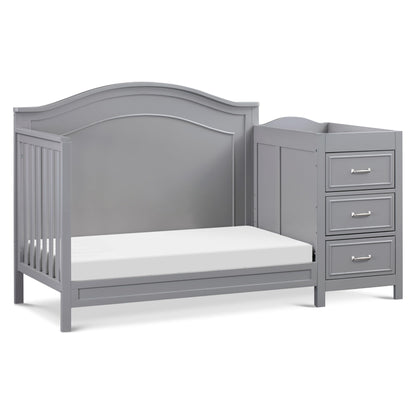 DaVinci Charlie 4-in-1 Convertible Mini Crib and Changer Combo in White, Greenguard Gold Certified