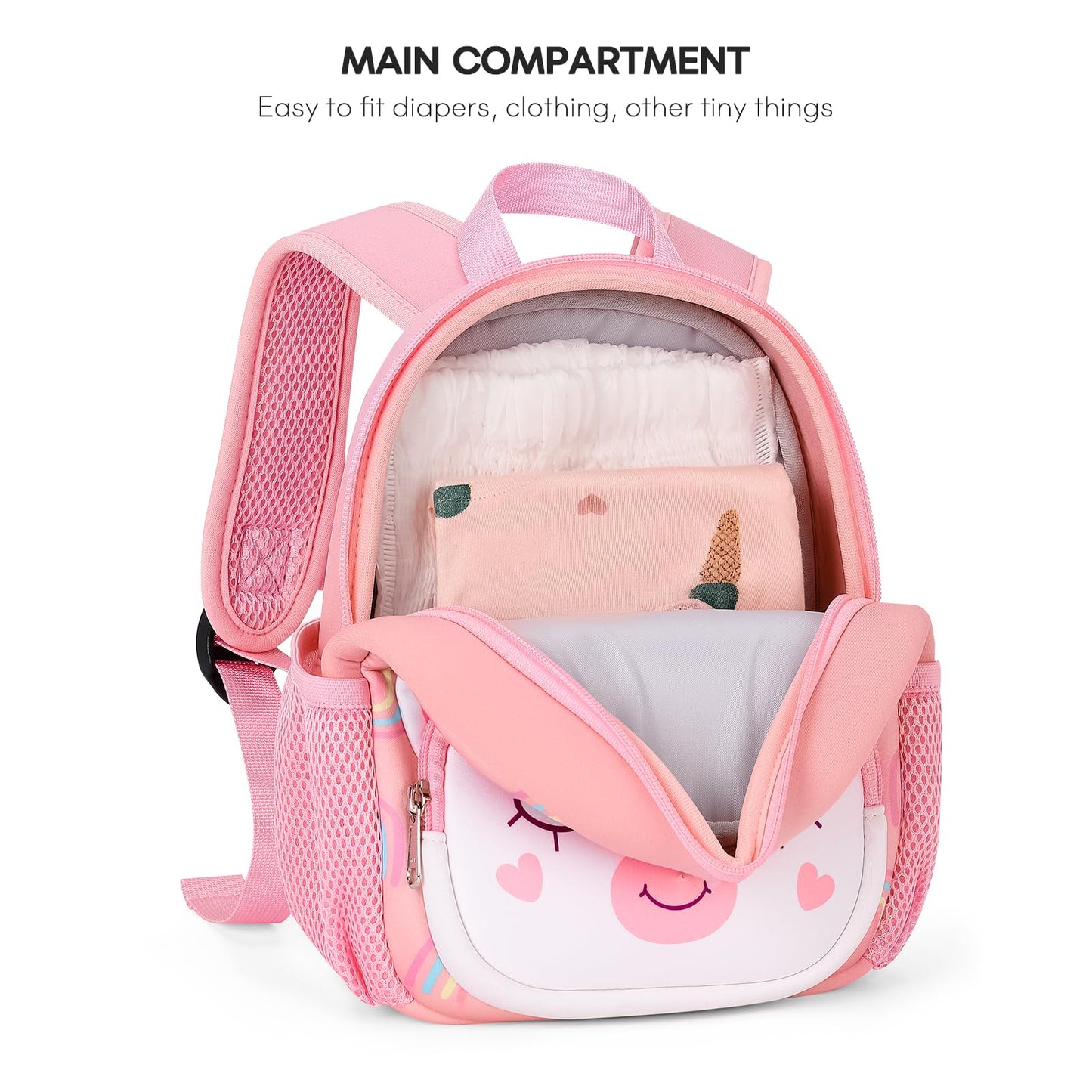 mibasies Toddler Backpacks for Girls 2-4: Baby Preschool Backpack - Kids Unicorn Backpack for Boys Girls - 12inch Mini School Bag