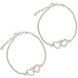 Cherished Moments Sterling Silver Mom and Me Double Heart Bracelet Sold as a Set or individually