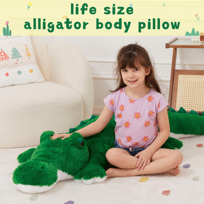 MorisMos Giant Alligator Stuffed Animal, 67inch Soft Large Alligator Plush Toy, Big Stuffed Crocodile Gifts for Kids Boys Girls