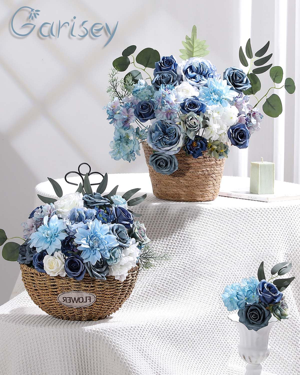 Artificial Flowers Combo for DIY Wedding Bouquets Combo Centerpieces Arrangements Party Bridal Baby Shower Home Decorations-Blush Pink