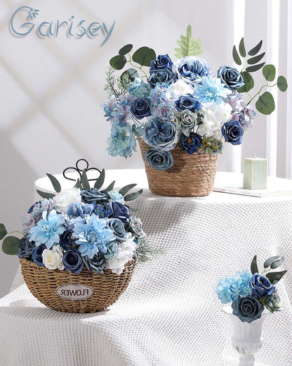 Artificial Flowers Combo for DIY Wedding Bouquets Combo Centerpieces Arrangements Party Bridal Baby Shower Home Decorations-Blush Pink