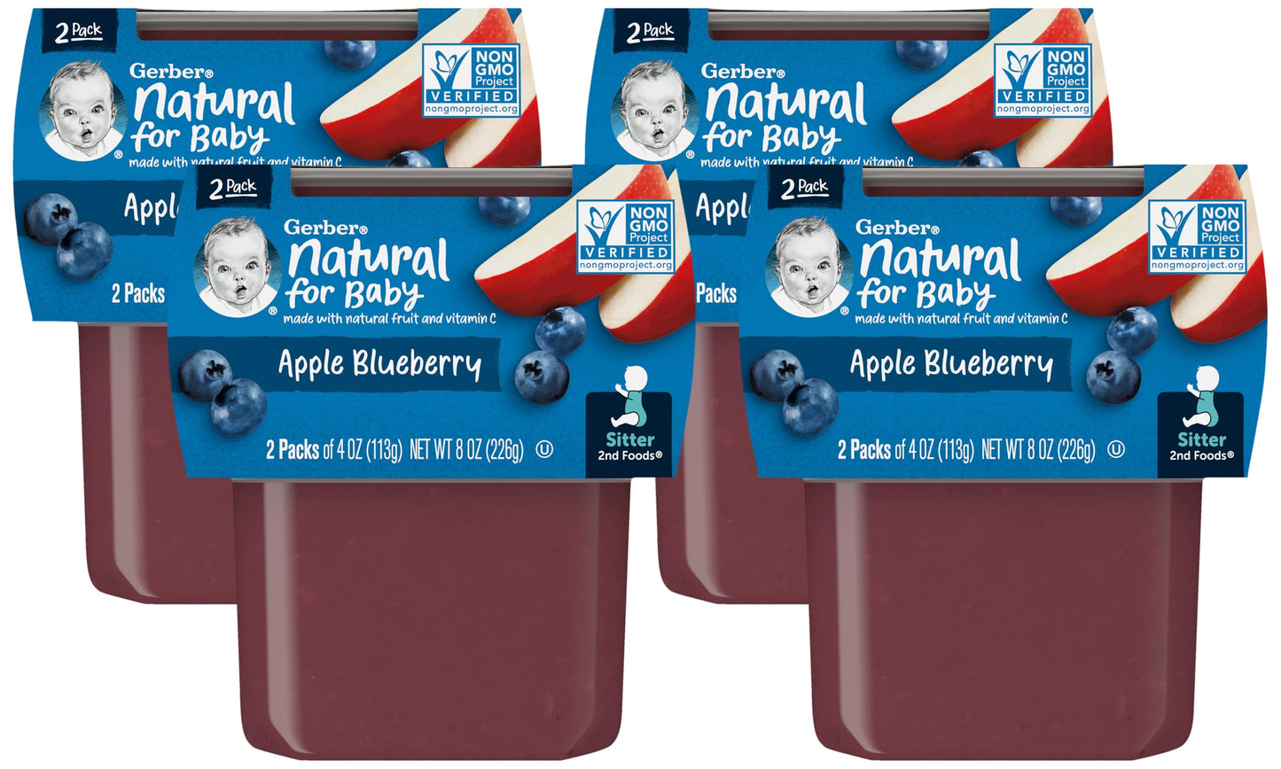 Gerber Baby Food Power Blend Apple Chicken, 4 Oz, 2 Ct Tubs
