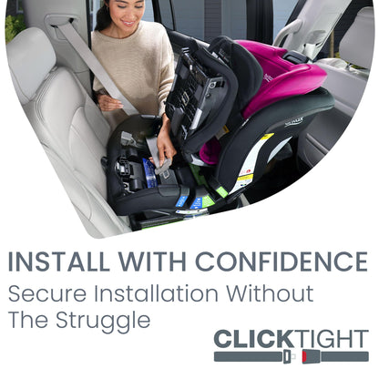 Britax Poplar S Convertible Car Seat, 2-in-1 Car Seat with Slim 17-Inch Design, ClickTight Technology, Arctic Onyx
