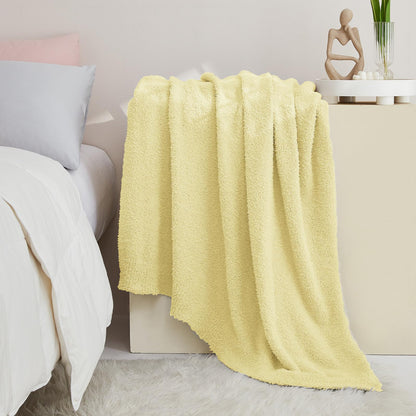 CYMULA Kids Blanket for Boys Girls 30x40 inches, Soft Cozy Fuzzy Swaddle Throw Blanket for Crib Stroller, White