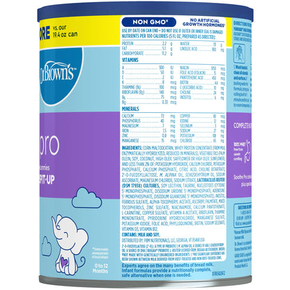Good Start | Dr. Brown's Soothe Pro, Baby Formula Powder, for Sensitive Tummies, Gas, Fussiness and Spit-Up, Infant Formula with Probiotics, DHA, Non-GMO, 12 Ounces