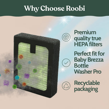 Roobi Detergent Tablets Compatible with Baby Brezza Bottle Washer Pro. Removes Milk Residue & Odor, Hypoallergenic Carbon Neutral Formula. 120 Count.
